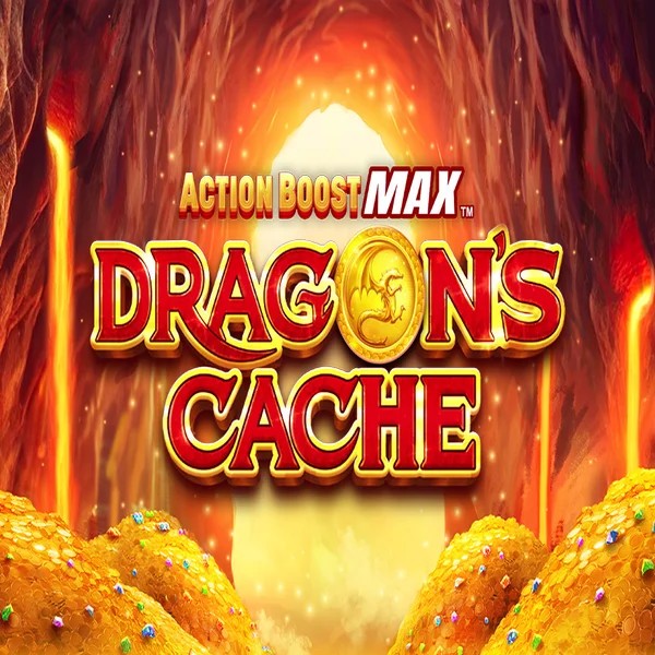 Action Boost Max Dragon's Cache logo by SpinPlay Games Instant Casino