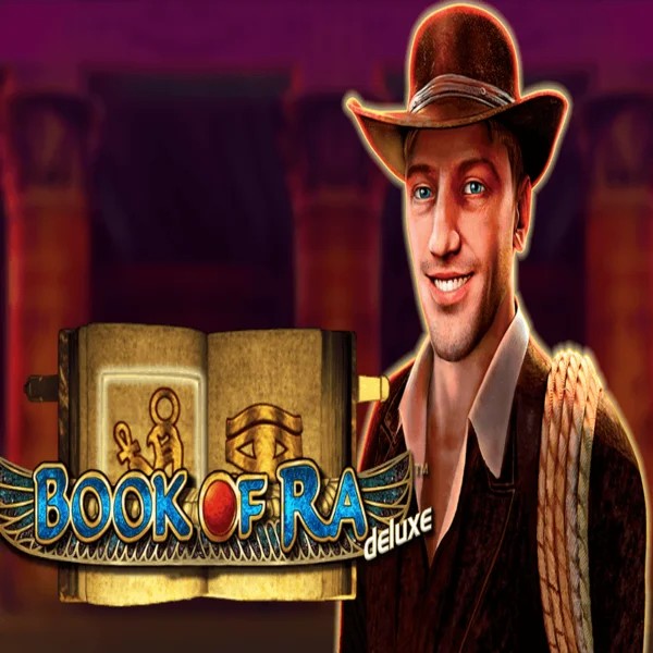 Book of Ra Deluxe casino game by Novomatic – featured logo at Instant Casino