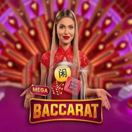 Mega Baccarat logo by Pragmatic Play at Instant Casino